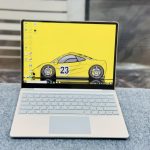 Microsoft Surface Laptop Go with Intel Core i5 10th Gen processor, 16GB RAM, 256GB SSD, and 12.4-inch multi-touch display, designed for compact performance and portability