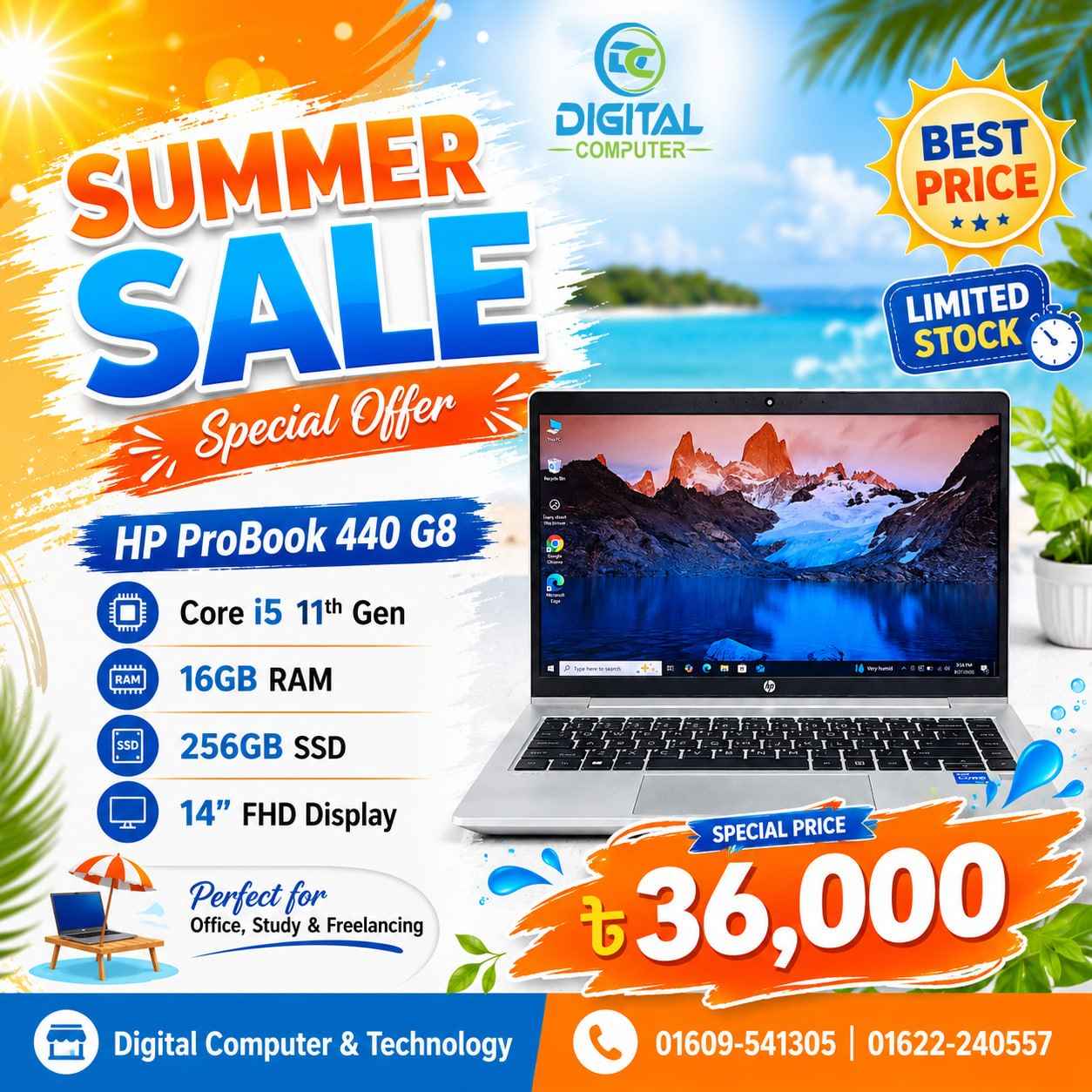 HP ProBook 440 G8 16GB RAM 512GB SSD Keyboard and Ports – Used Laptop BD HP ProBook 440 G8 16GB RAM 512GB SSD Keyboard and Ports – Used Laptop BD