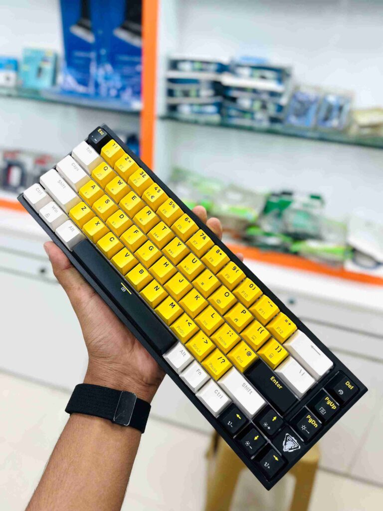 JEDEL WKL-1043 87-Key Triple Mode Mechanical RGB Gaming Keyboard