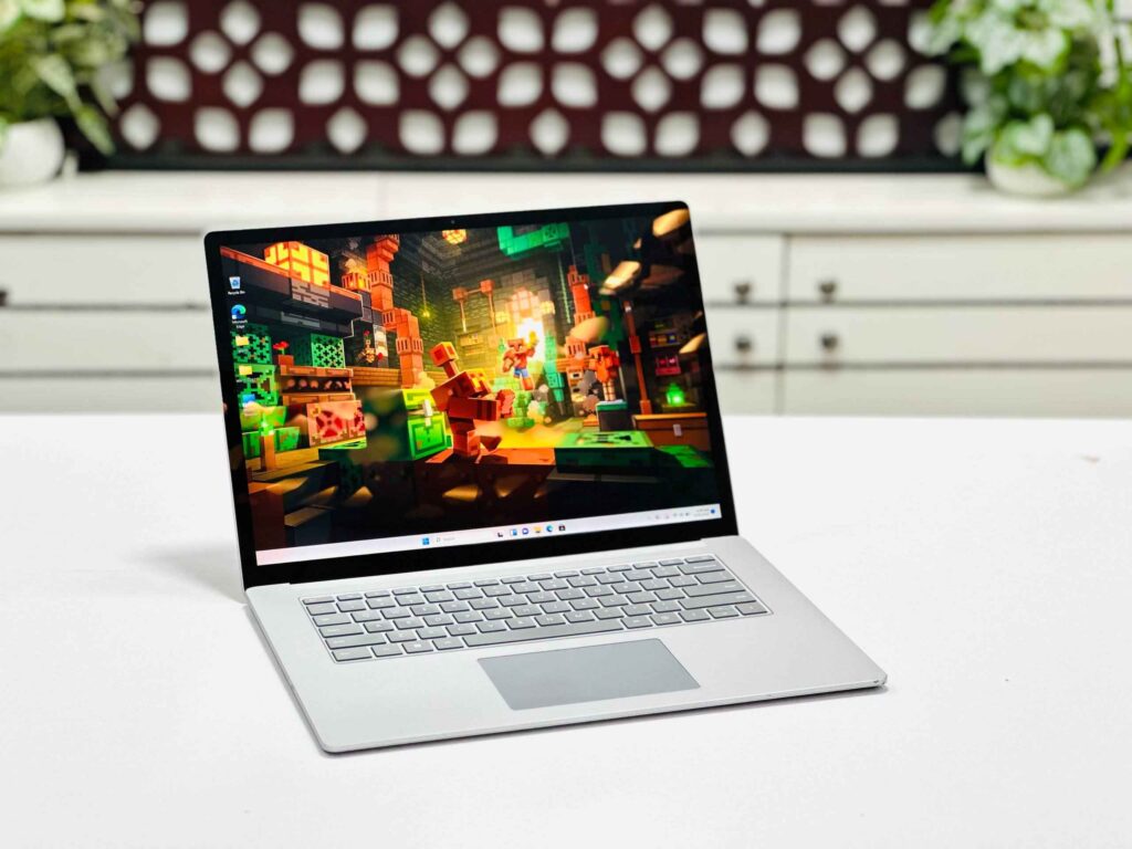Microsoft Surface Laptop 5 Core i7-1265U 16GB RAM 256GB NVMe SSD Intel Iris Xe Graphics 15″ PixelSense Touch Display Laptop in Bangladesh